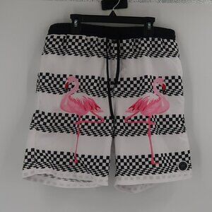 Brooklyn Cloth kent ave flamingo Swim Trunks Size Medium